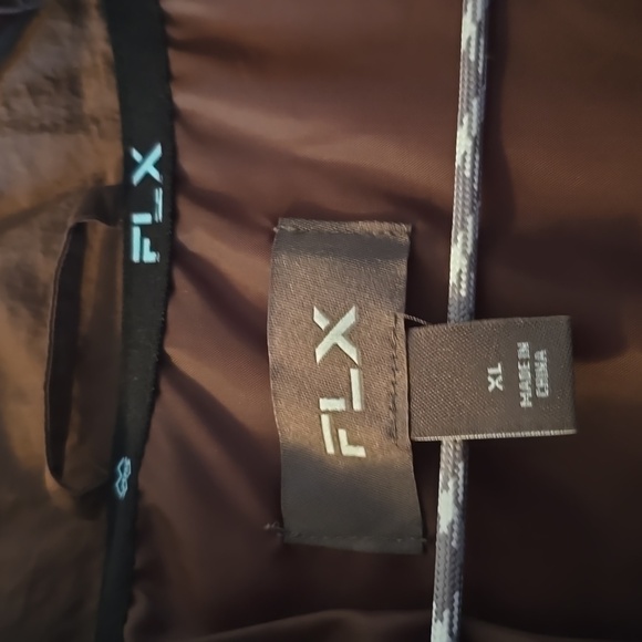 FLX BRAND MEN'S BROWN FRONT ZIPPERED QUILTED OUTDOOR JACKET COAT SIZE XL - Picture 6 of 16